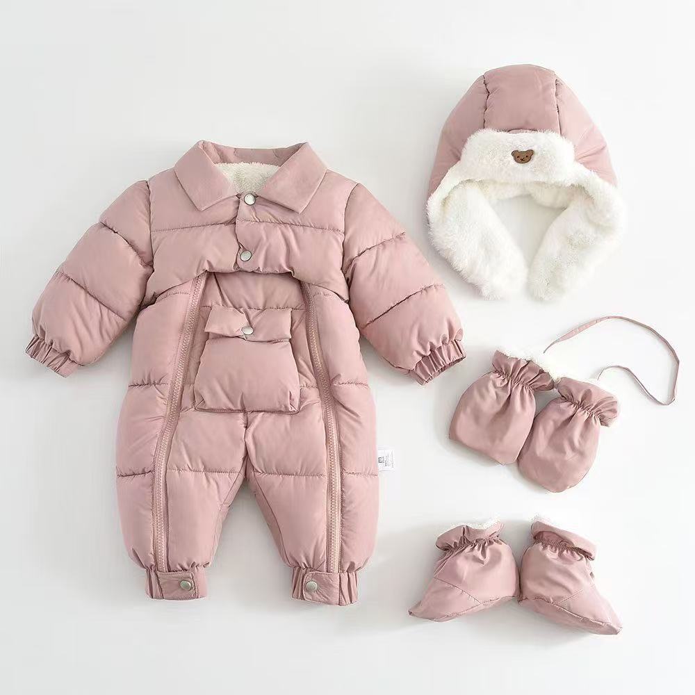 Baby Cotton-padded Thicken Crawler Suit Baby Children Romper