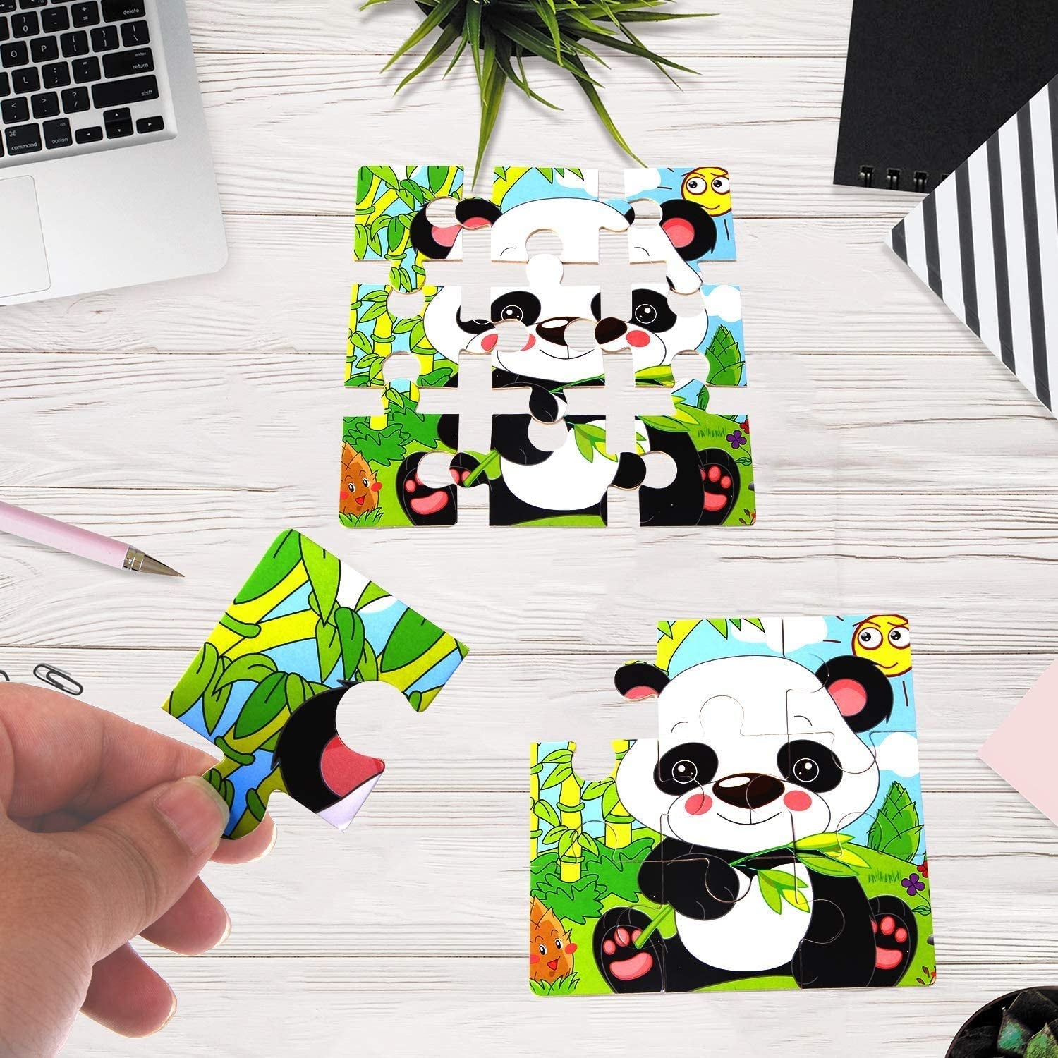 12 Pack Jigsaw Puzzles for Toddlers Wooden Animals Jigsaw Puzzles 9 Pcs with 12 Organize Bags for Kids Ages 2 3 4 5 Preschool Educational Puzzles Learning Travel Toys for Boys and Girls