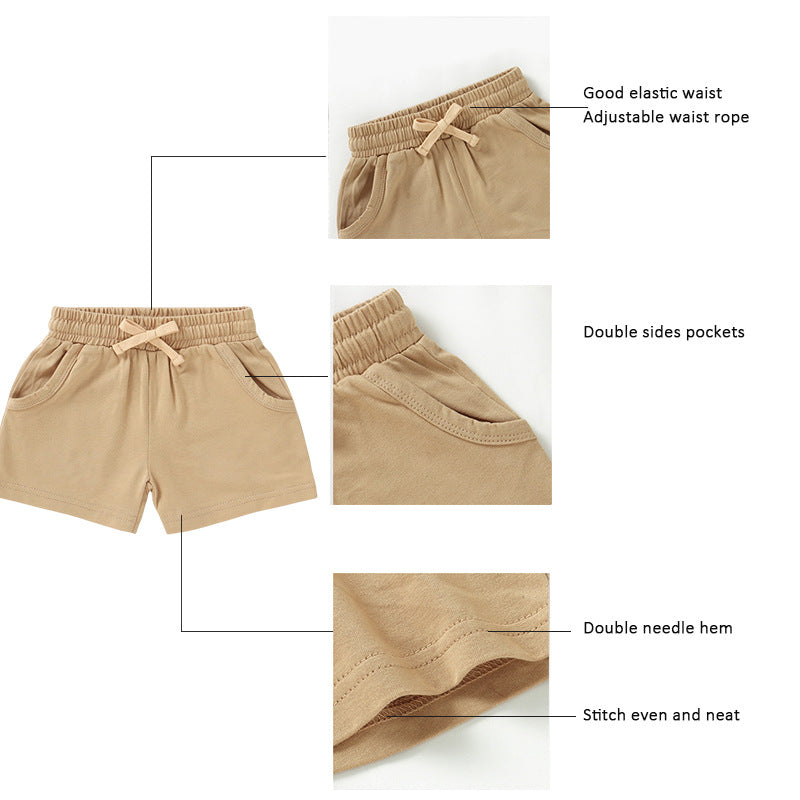 Children'S Short Sleeve Baby Organic Cotton Shorts Suit
